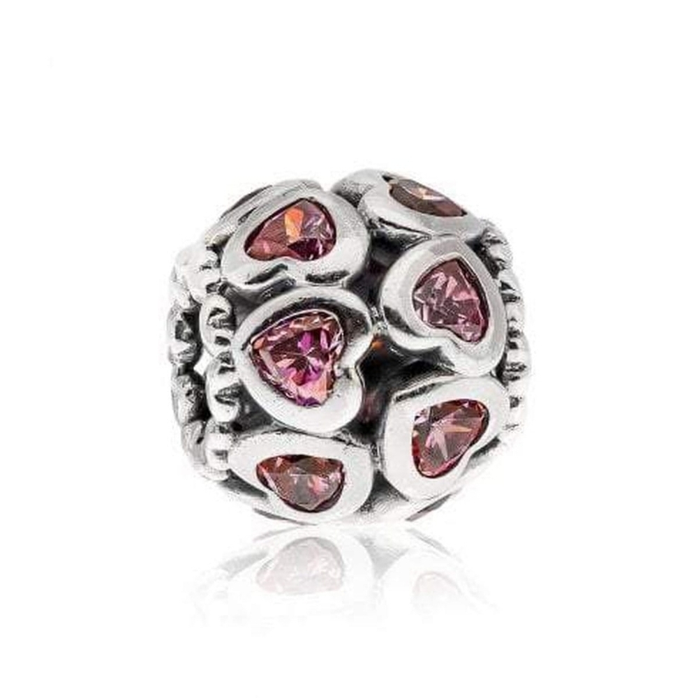 Pandora Sterling Silver Love All Around Bead Pink CZ
